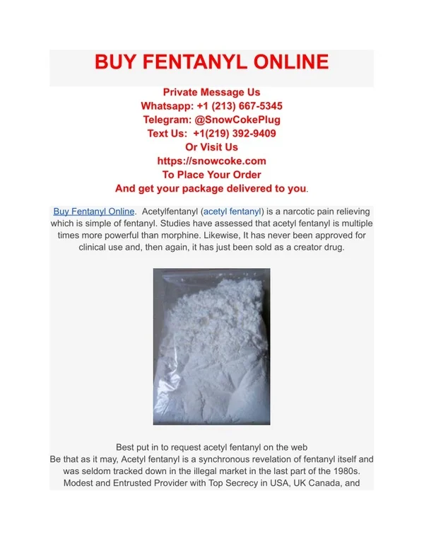 how to buy fentanyl
